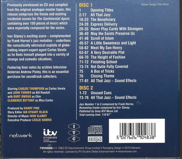 The Sentimental Agent - Original Soundtrack CD - Ivor Slaney And Frank Horrox - Image 2