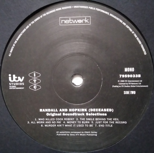 RANDALL & HOPKIRK (DECEASED) ORIGINAL SOUNDTRACK SELECTIONS - EDWIN ASTLEY - Vinyl - Image 5